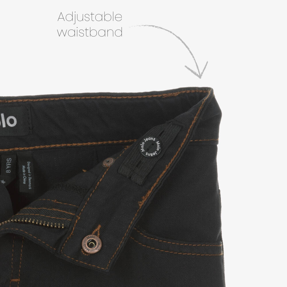 Molo-جينزبقصة واسعة مزيج قطن تويل وفيسكوز لون أسود | Childrensalon Outlet