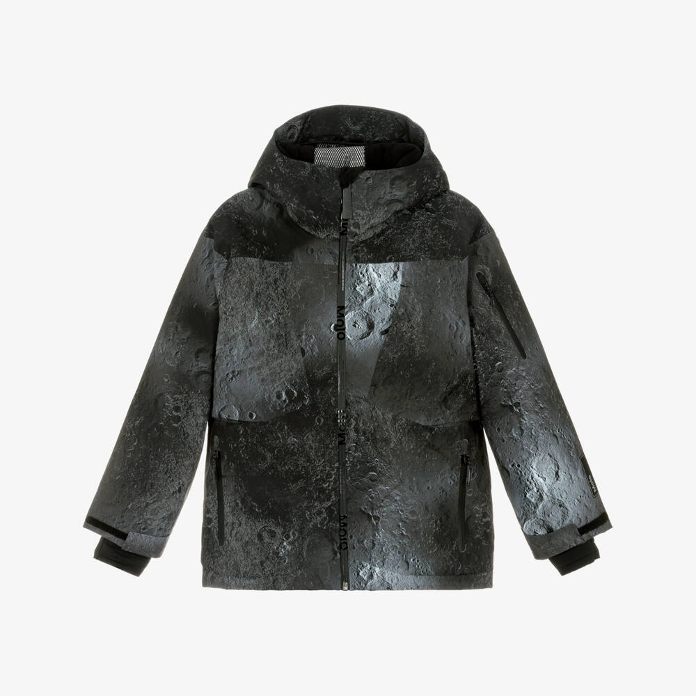 Molo-Boys Black Moon Print Technical Ski Jacket | Childrensalon Outlet