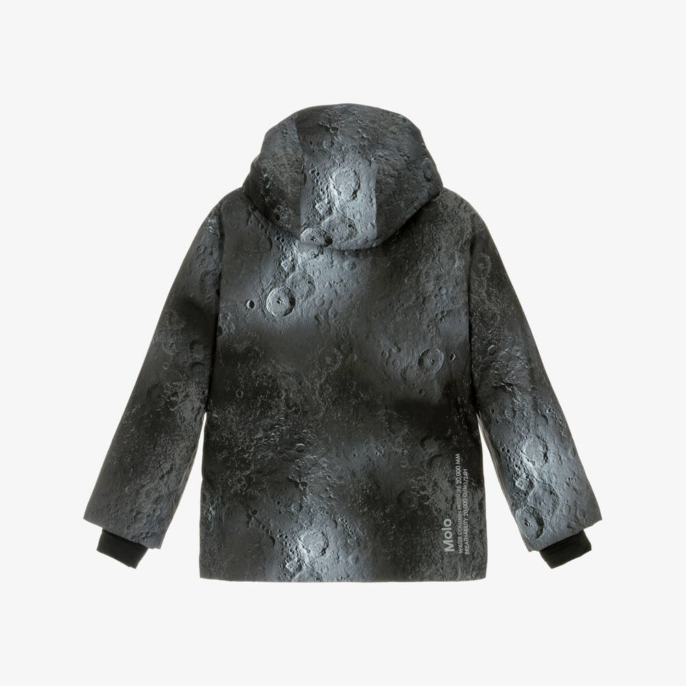Molo-Boys Black Moon Print Technical Ski Jacket | Childrensalon Outlet