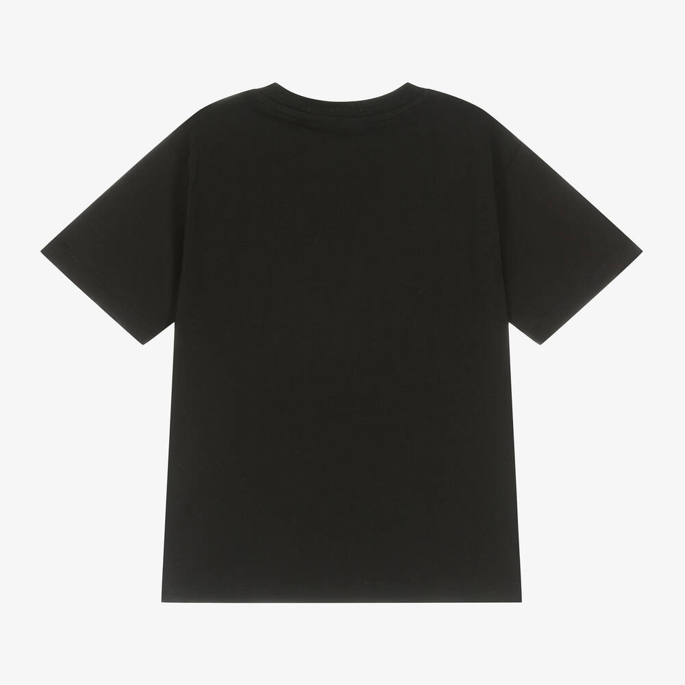 Molo-Boys Black Organic Cotton Basketball T-Shirt | Childrensalon Outlet