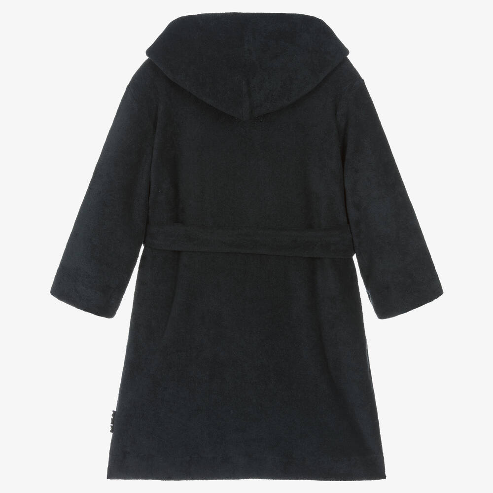 مولو-روب حمّام قطن عضوي لون أسود للأولاد | Childrensalon Outlet