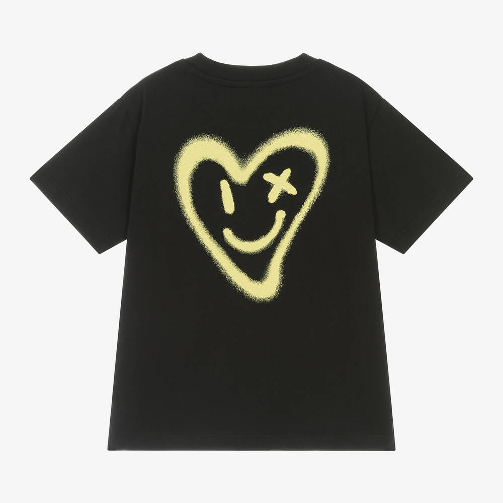 Molo-Boys Black Organic Cotton T-Shirt | Childrensalon Outlet