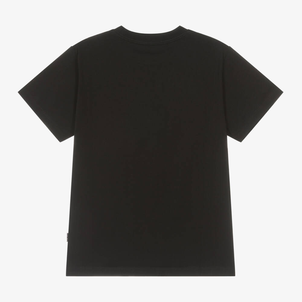 Molo-Boys Black Smiley Face Tee | Childrensalon Outlet