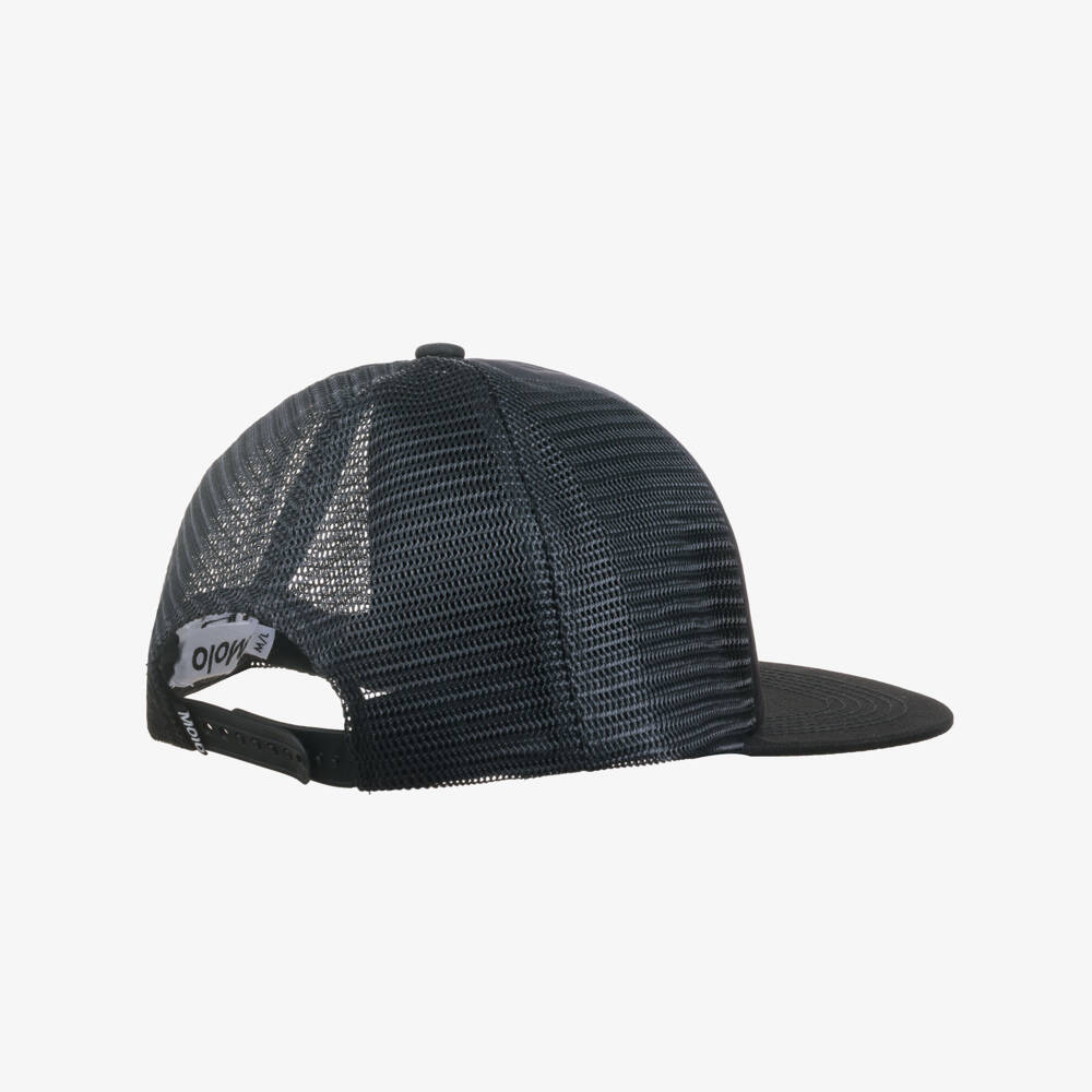 Molo-Boys Black Smiling Face Cap | Childrensalon Outlet