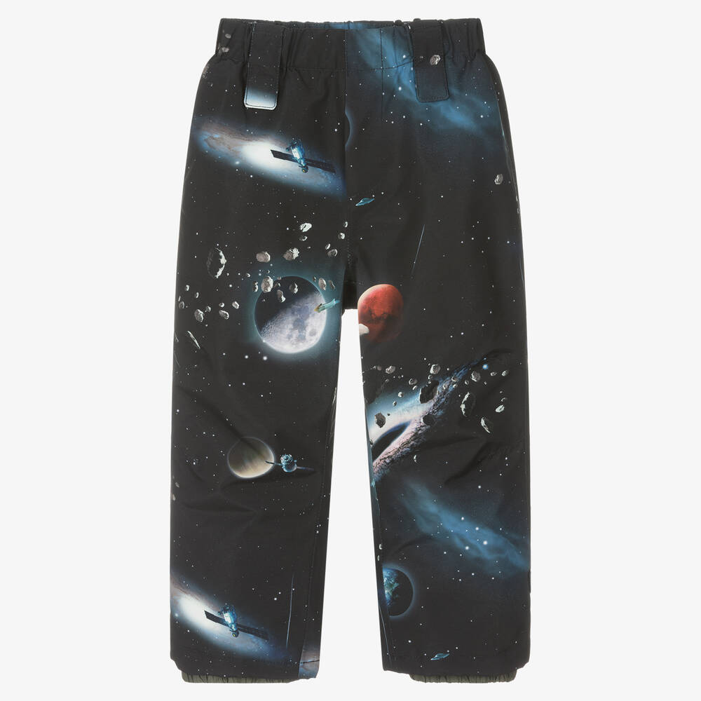 Molo - Черные лыжные брюки с космическим принтом | Childrensalon