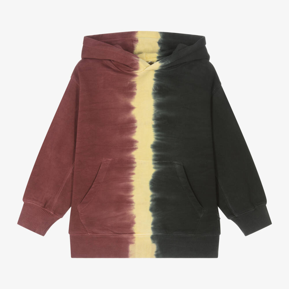 Molo-Boys Black Split Dye Hoodie | Childrensalon Outlet