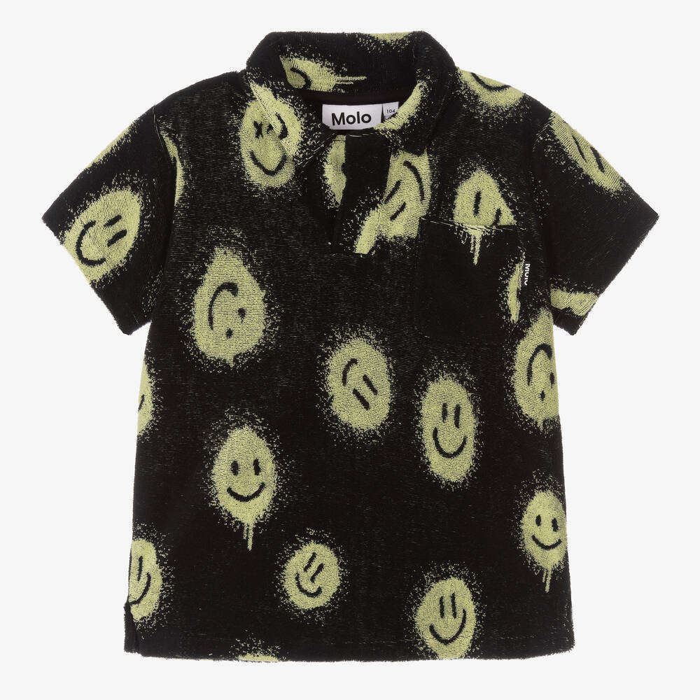 Molo - Черная махровая рубашка поло | Childrensalon