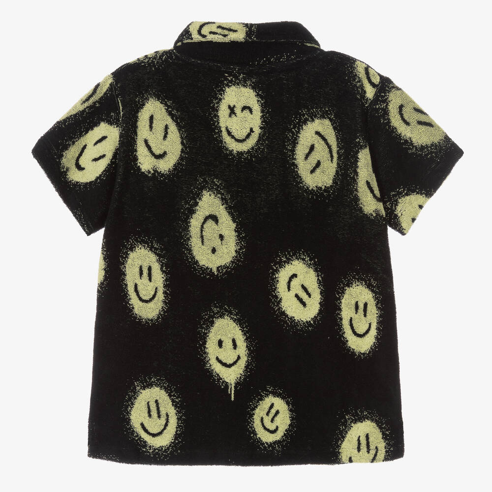 Molo-Boys Black Towelling Polo Shirt | Childrensalon Outlet