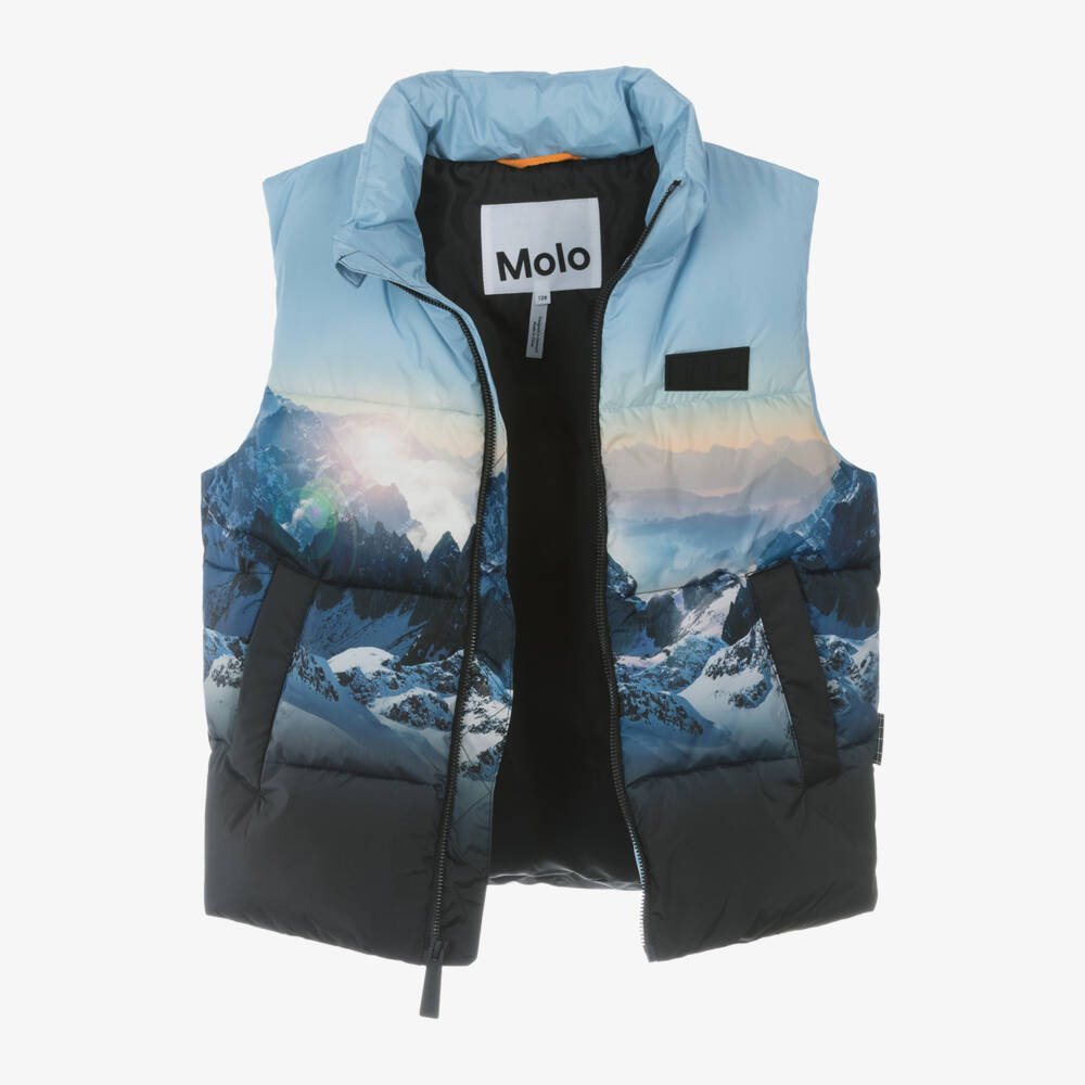 مولو-جيليه بافر بطبعة جبل لون أزرق للأولاد | Childrensalon Outlet