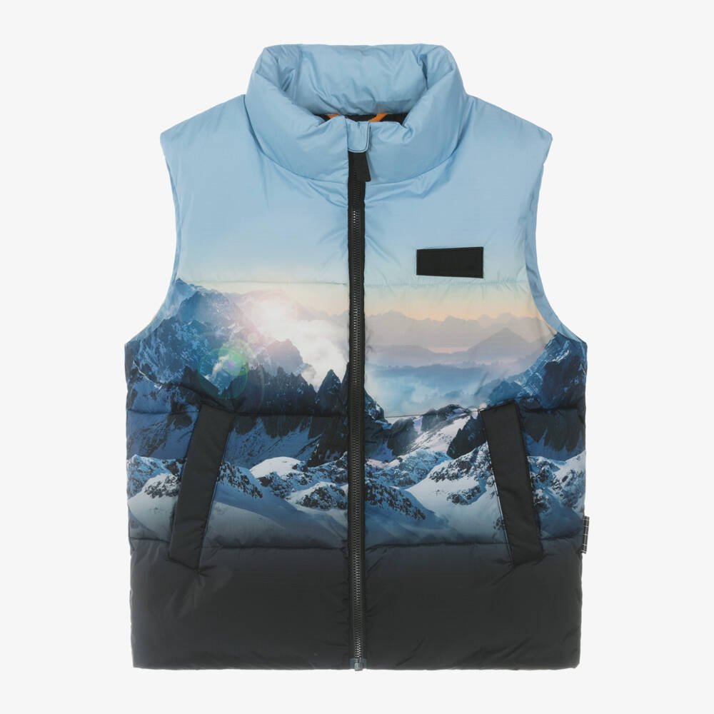 Molo-Boys Blue Alpine Puffer Vest | Childrensalon Outlet