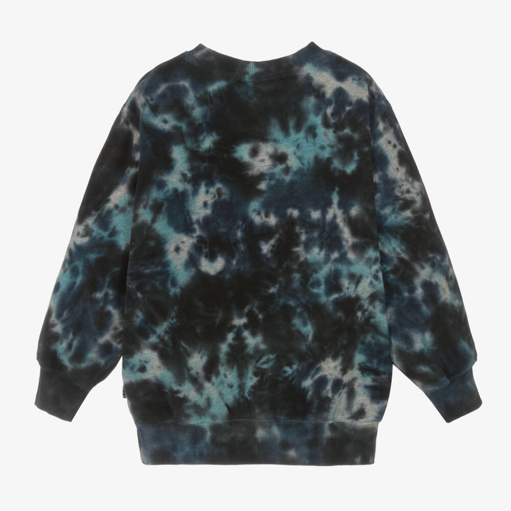 Molo-Boys Blue Artisan Dye Cotton Pullover | Childrensalon Outlet