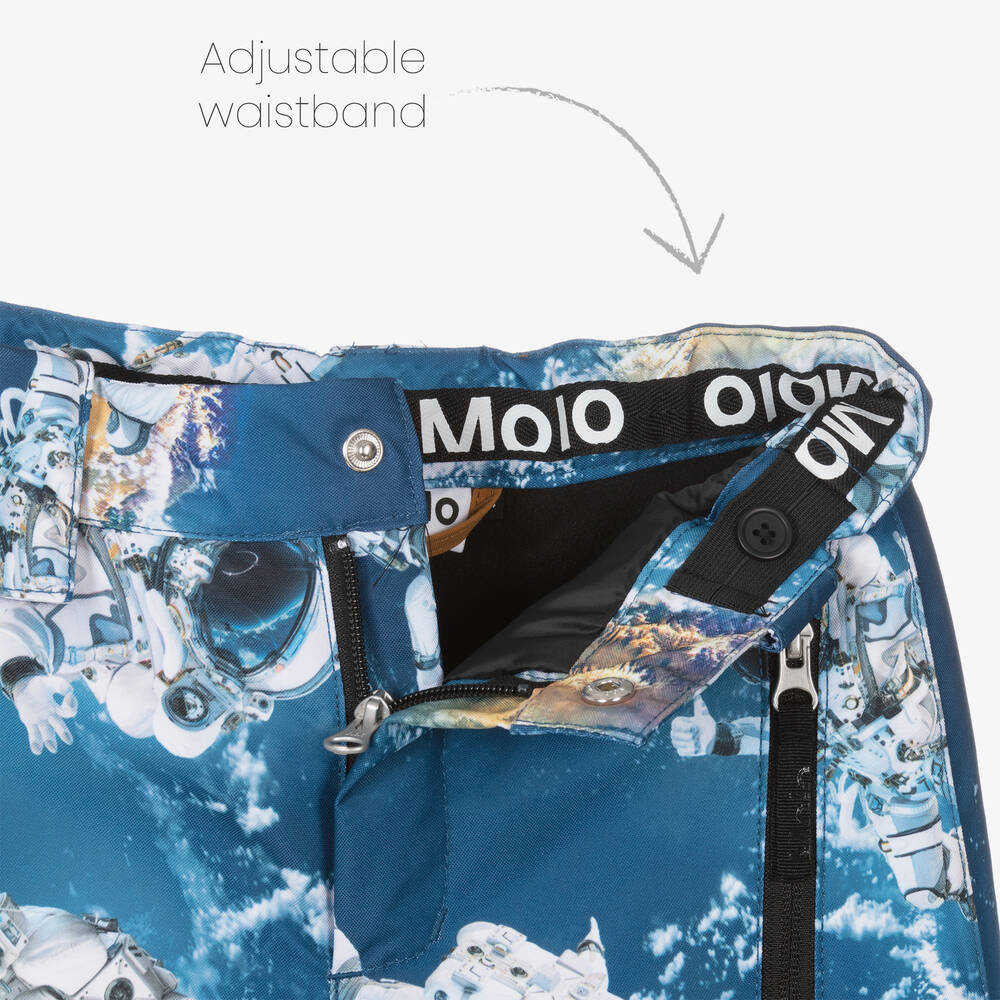 Molo-Boys Blue Astronauts Ski Trousers | Childrensalon Outlet