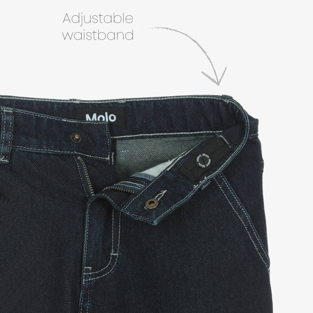 Molo-جينزقطن دنيم بقصة مريحة لون أزرق غامق | Childrensalon Outlet