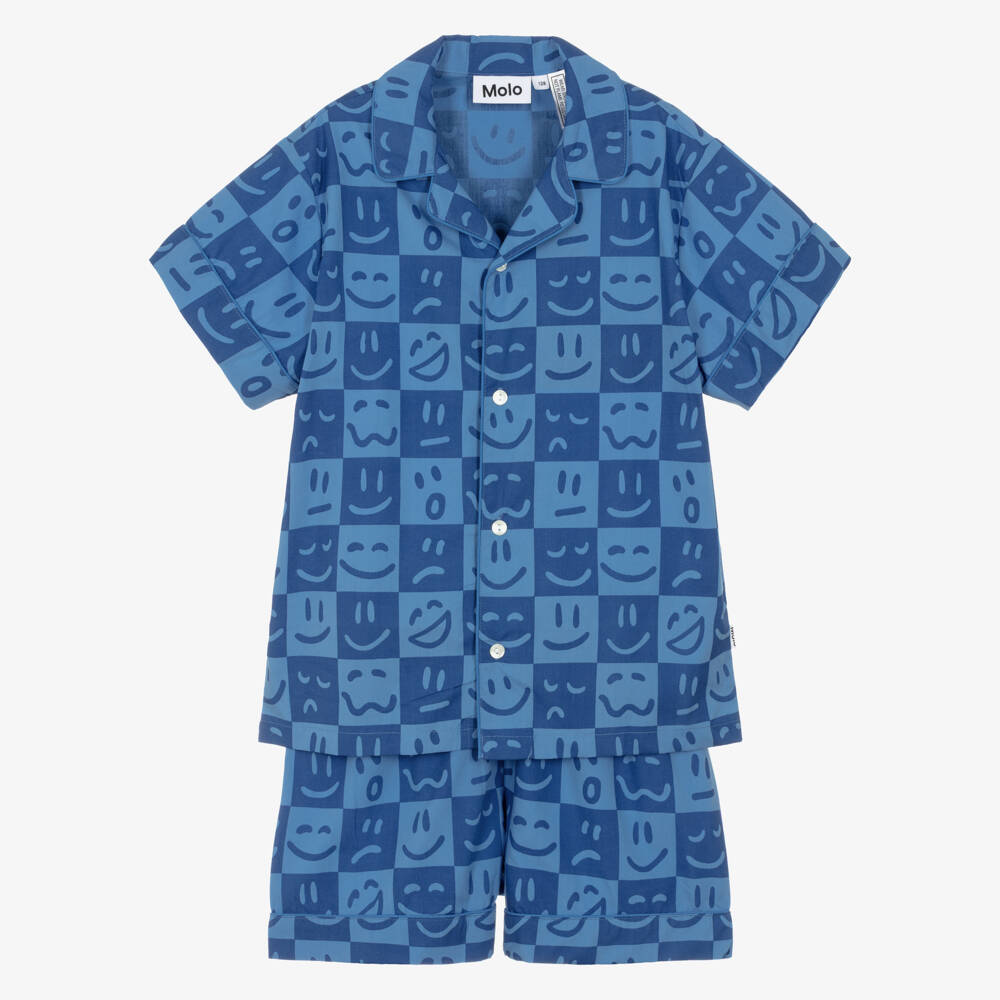 Molo-Синие пижамы Aop Smiles для мальчиков | Childrensalon Outlet