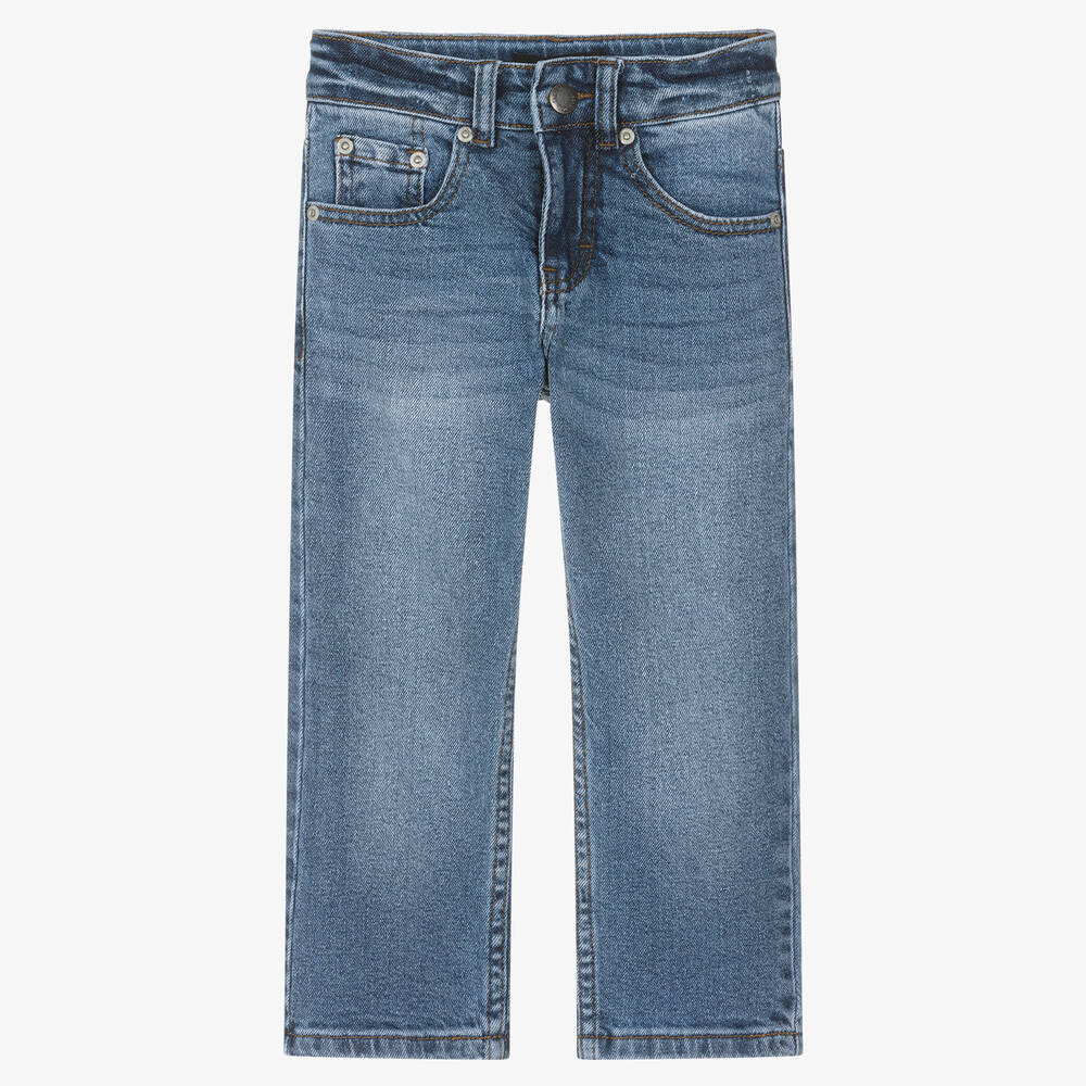 Molo - Boys Blue Cotton Denim Jeans | Childrensalon
