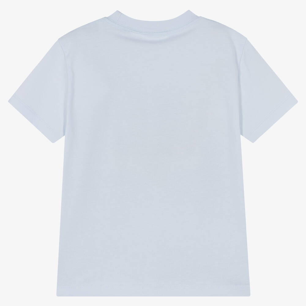 Molo-Boys Blue Cotton Dinosaur T-Shirt | Childrensalon Outlet