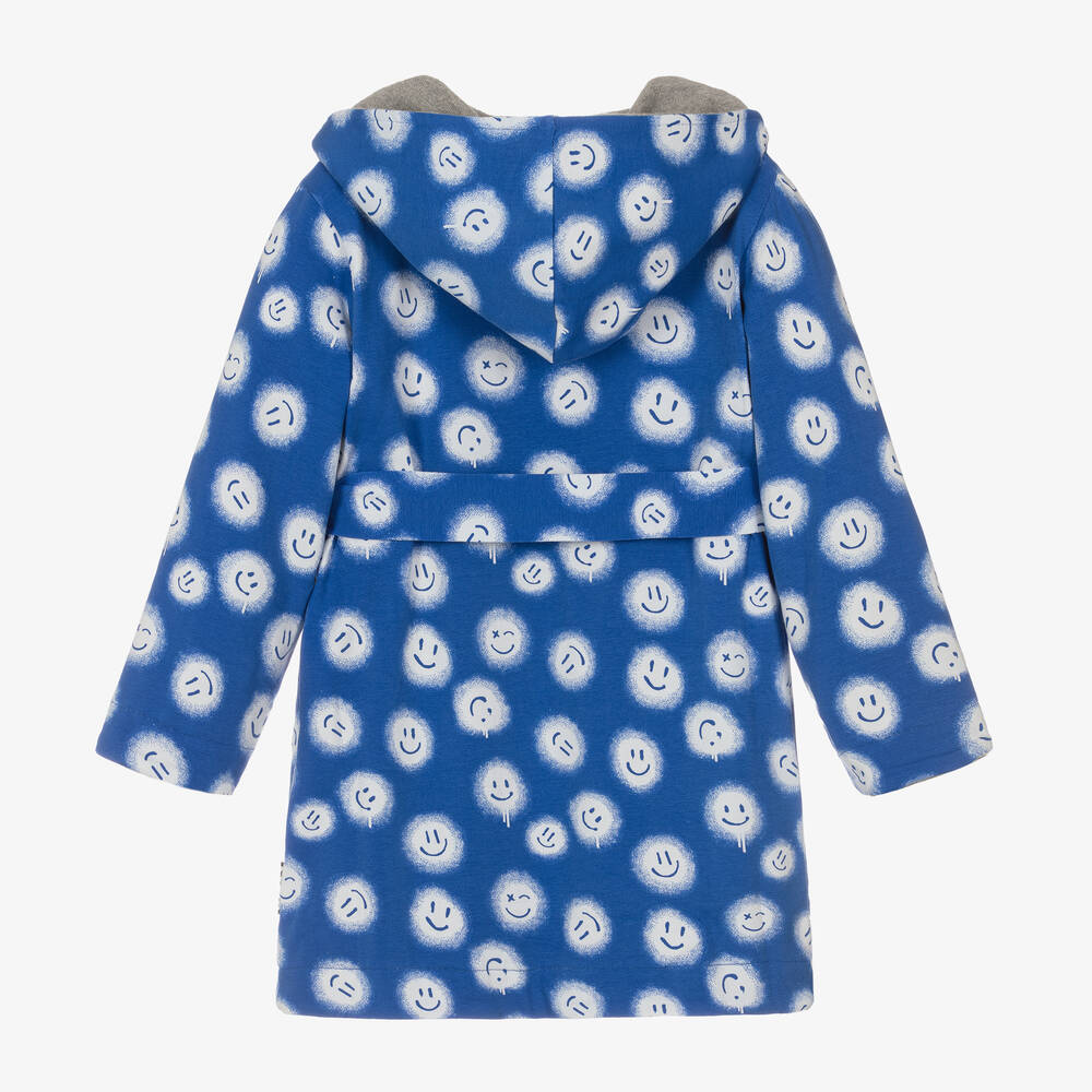 مولو-روب هودي قطن عضوي جيرسي لون أزرق للأولاد | Childrensalon Outlet
