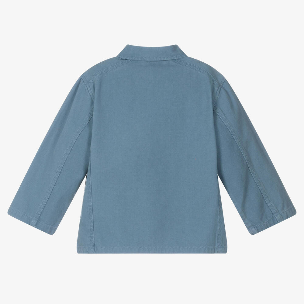 Molo-Boys Blue Cotton Jacket | Childrensalon Outlet