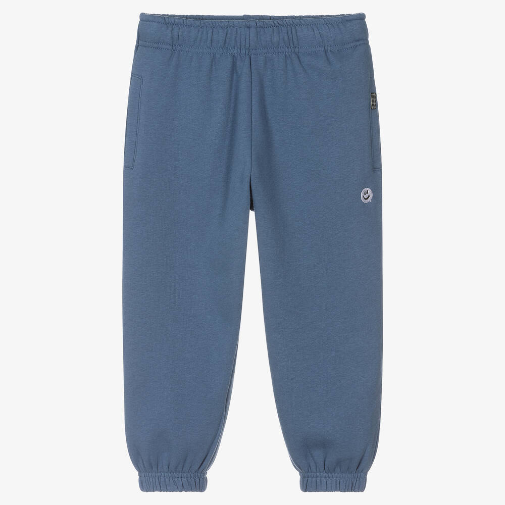 Molo - Boys Blue Cotton Jersey Joggers | Childrensalon