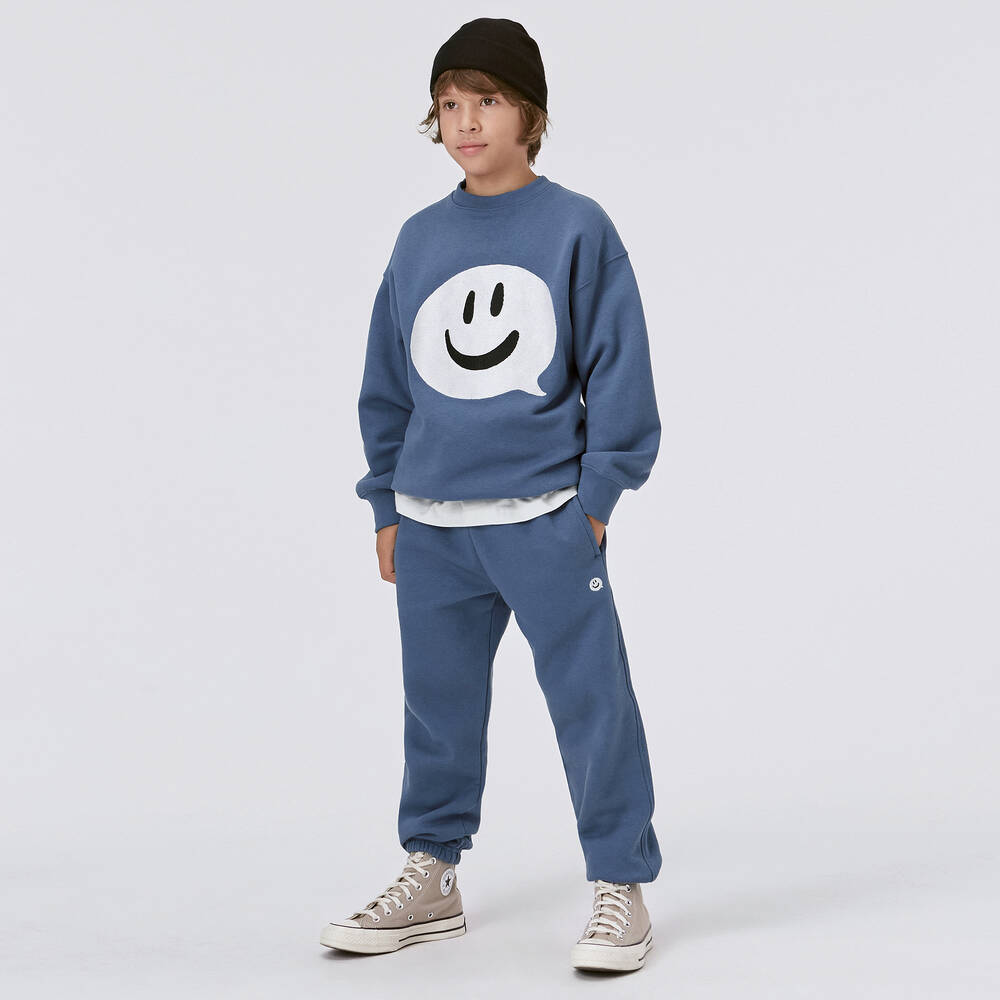 مولو-جوغرز قطن جيرسي لون أزرق للأولاد | Childrensalon Outlet