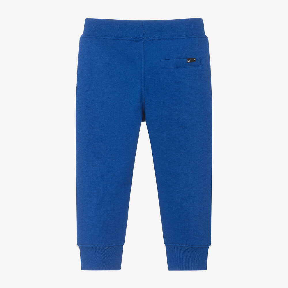 Molo-Boys Blue Cotton Jersey Joggers | Childrensalon Outlet