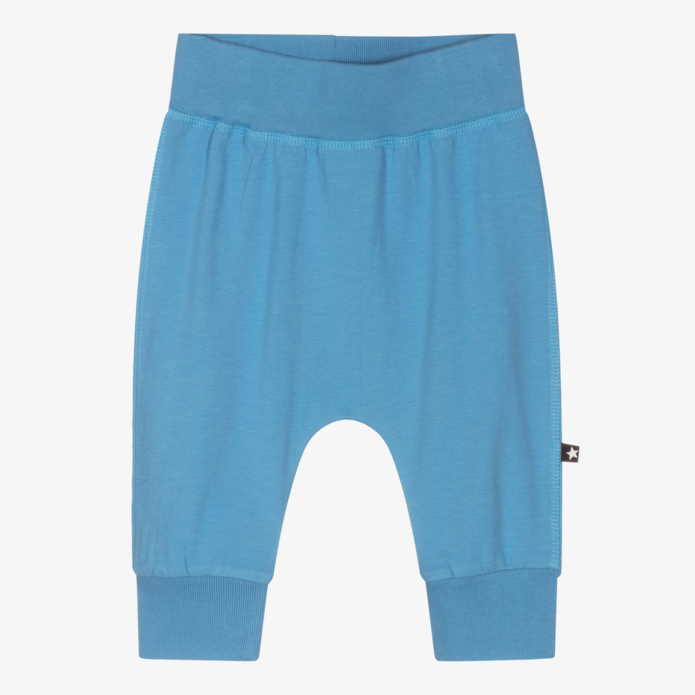 Molo - Bas de jogging bleu en coton Garçon | Childrensalon