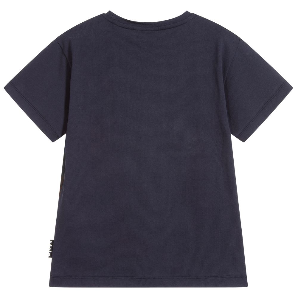 مولو-تيشيرت قطن عضوي لون كحلي للأولاد | Childrensalon Outlet