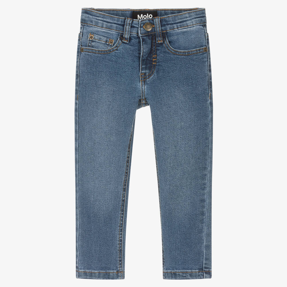 Molo - Boys Blue Denim Cotton Jeans | Childrensalon