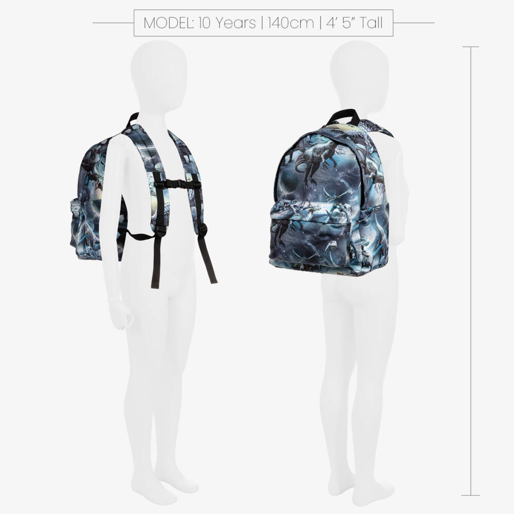 Molo-Boys Blue Dino Adventure Backpack | Childrensalon Outlet