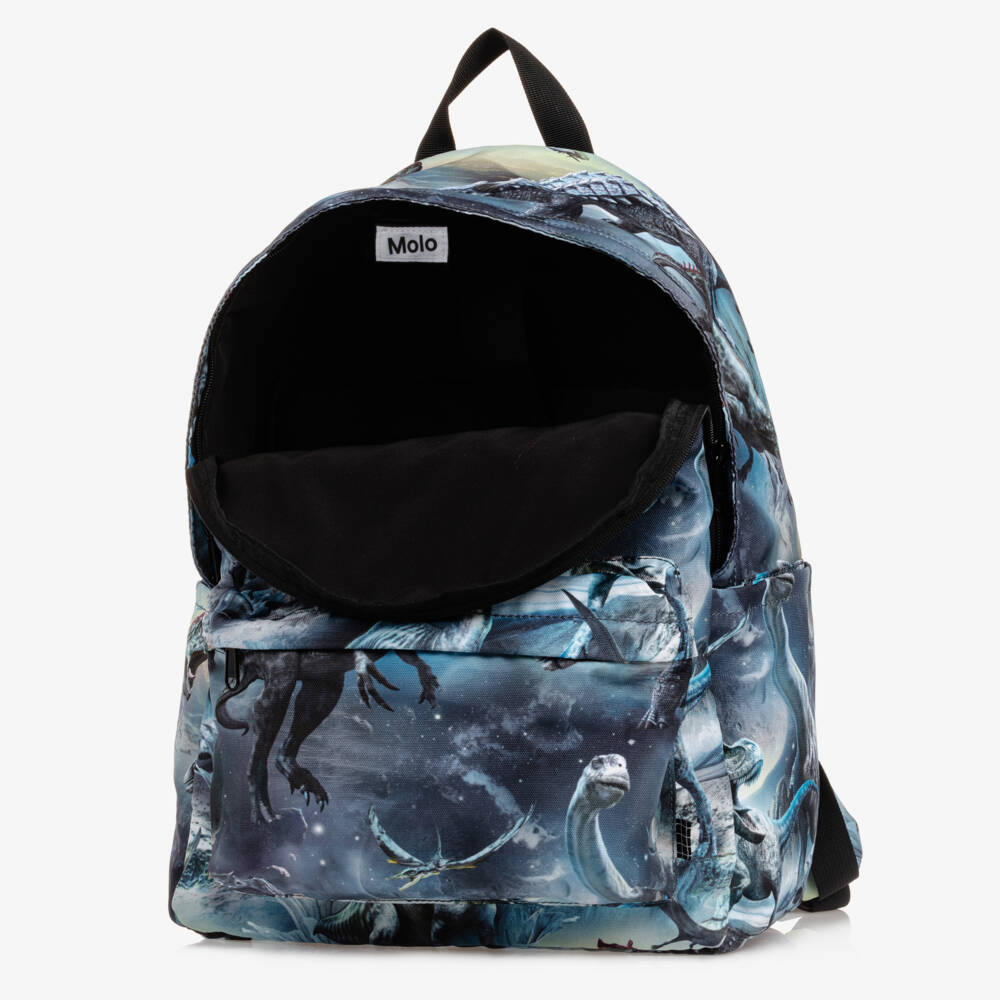 Molo-Boys Blue Dino Adventure Backpack | Childrensalon Outlet