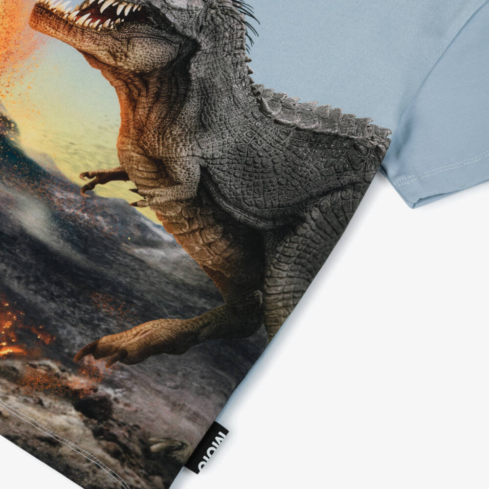 Molo-تيشيرت مغامرة الديناصور الأزرق للأولاد | Childrensalon Outlet