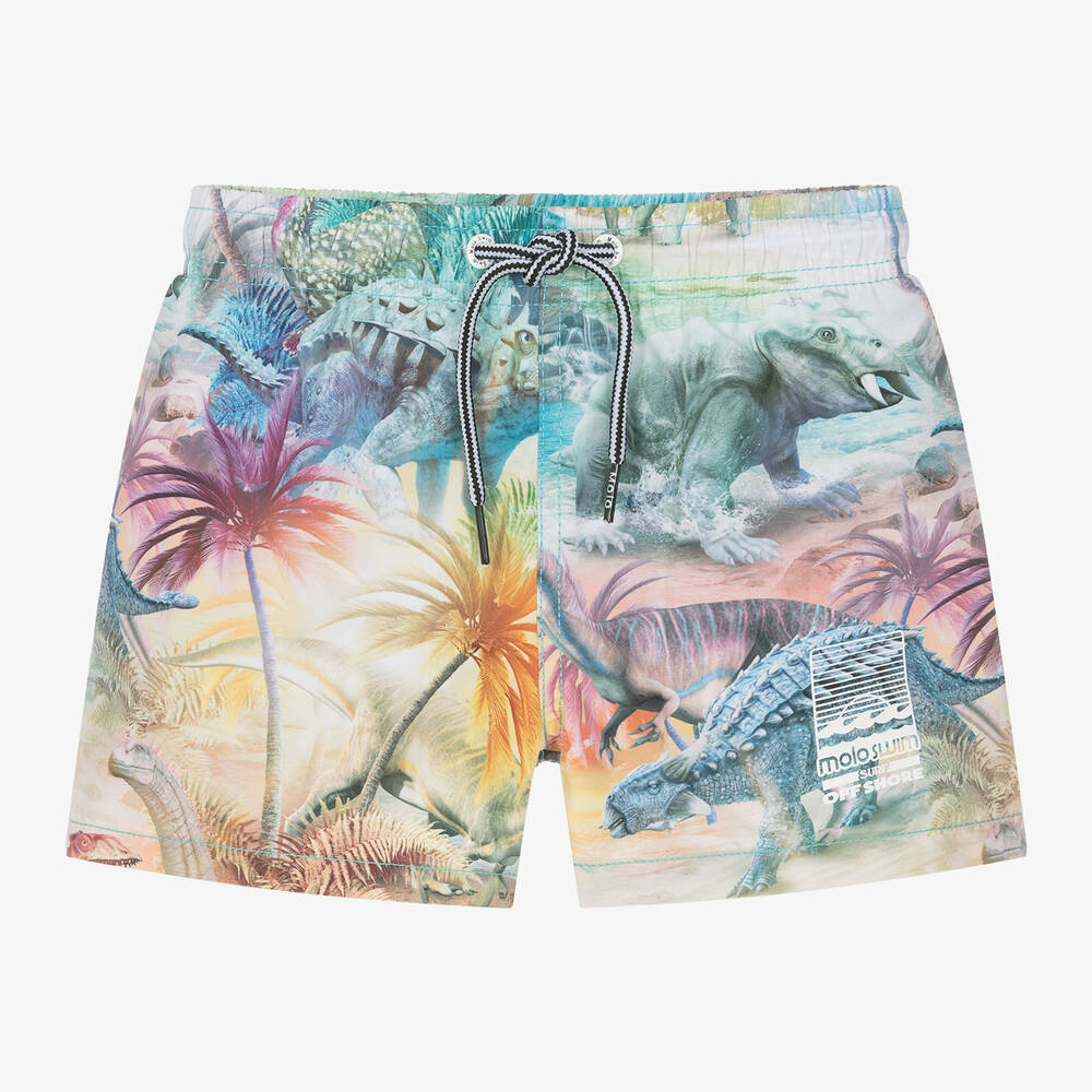 Molo-Boys Blue Dino Swim Shorts (UPF50+) | Childrensalon Outlet