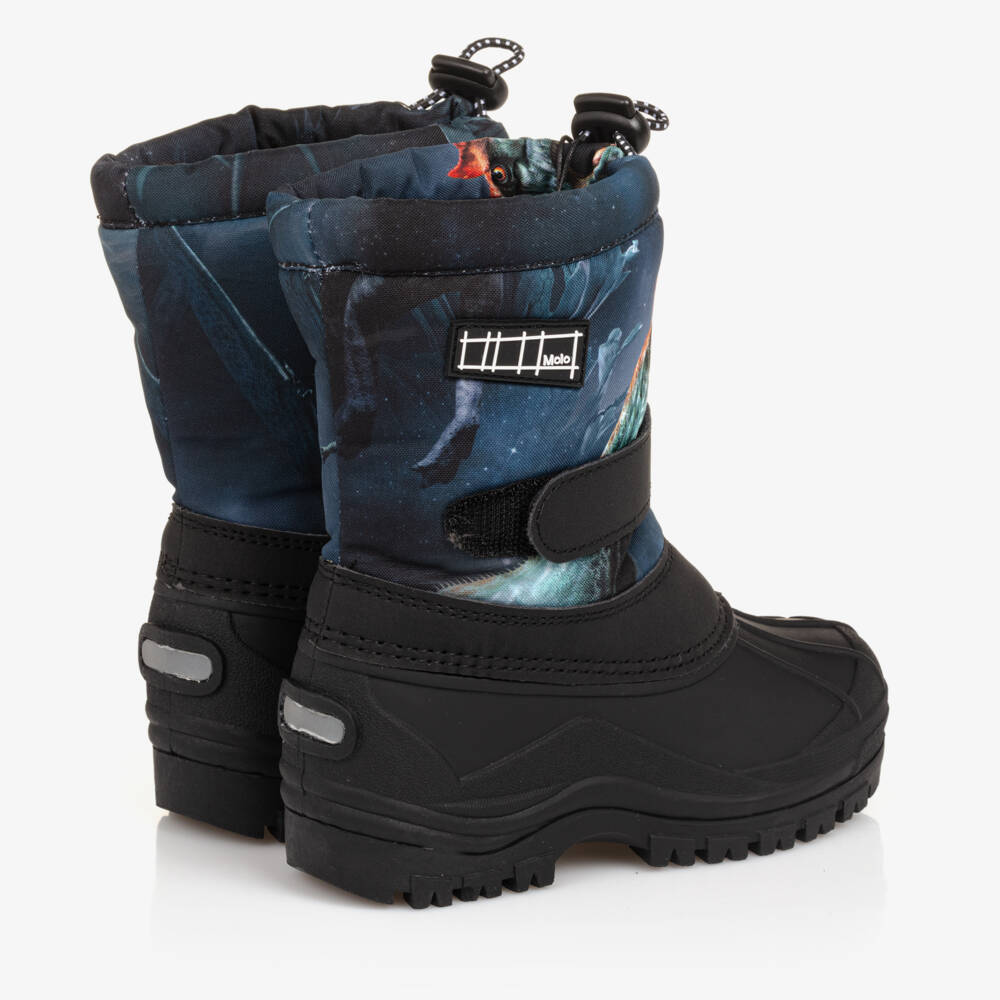 Molo-Зимние сапоги с динозаврами синие для мальчиков | Childrensalon Outlet