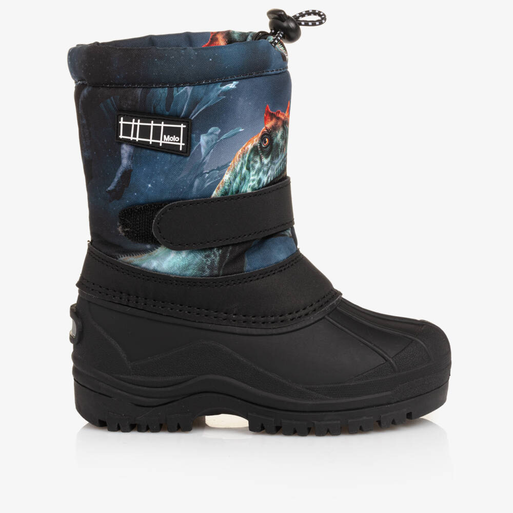 Molo-Зимние сапоги с динозаврами синие для мальчиков | Childrensalon Outlet