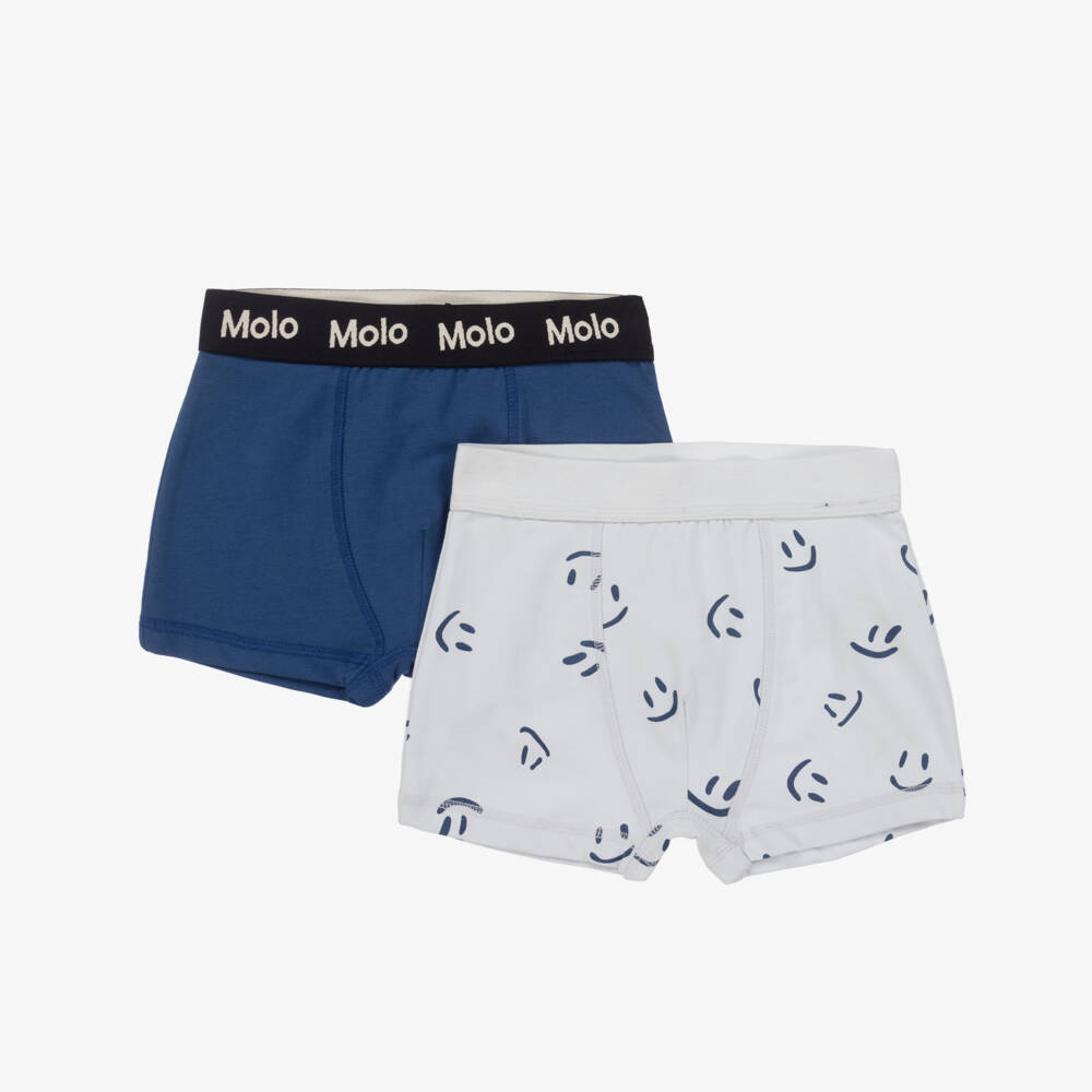 Molo-Boys Blue Eco-Friendly Boxer Duo | Childrensalon Outlet