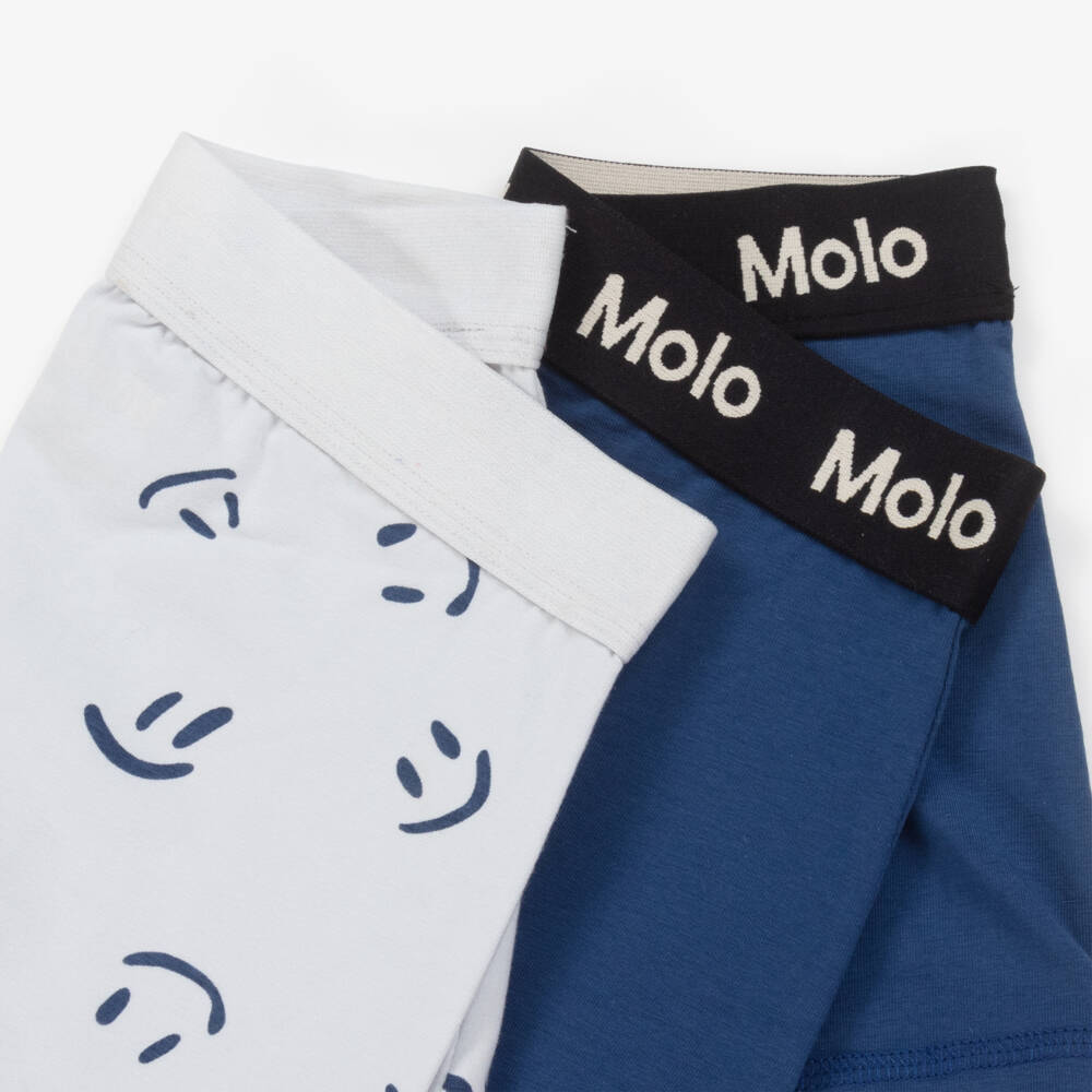 Molo-Boys Blue Eco-Friendly Boxer Duo | Childrensalon Outlet