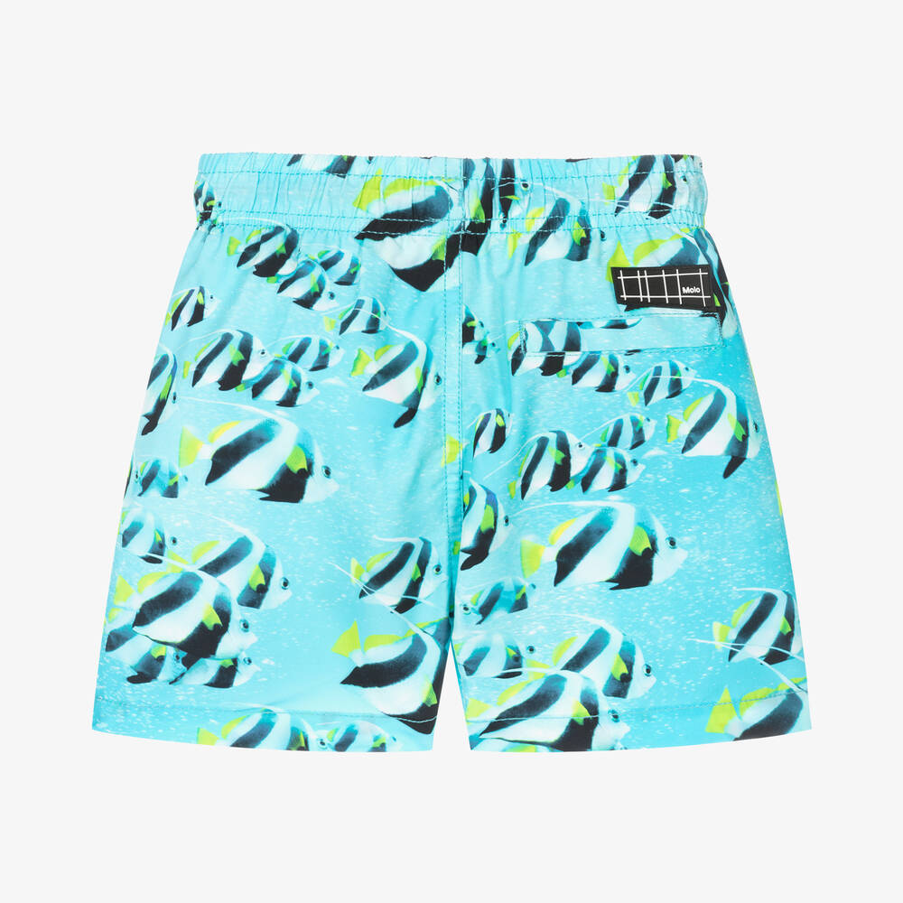 Molo-Boys Blue Fish Swim Shorts (UPF50+) | Childrensalon Outlet