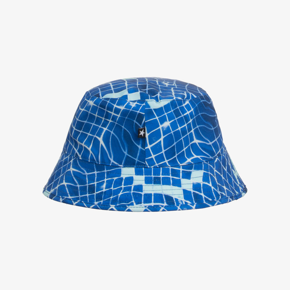 Molo-قبعة دلو زرقاء بنقشة هندسية للأولاد | Childrensalon Outlet