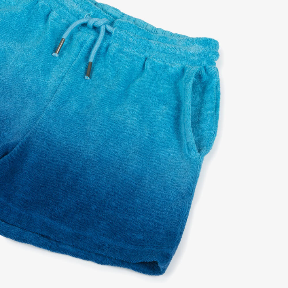 Molo-Boys Blue Gradient Towelling Shorts | Childrensalon Outlet