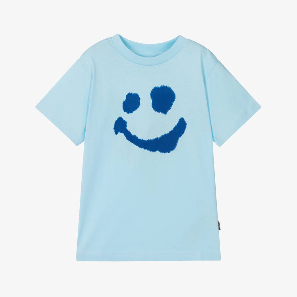 Molo-Boys Blue Graphic Cotton T-Shirt | Childrensalon Outlet