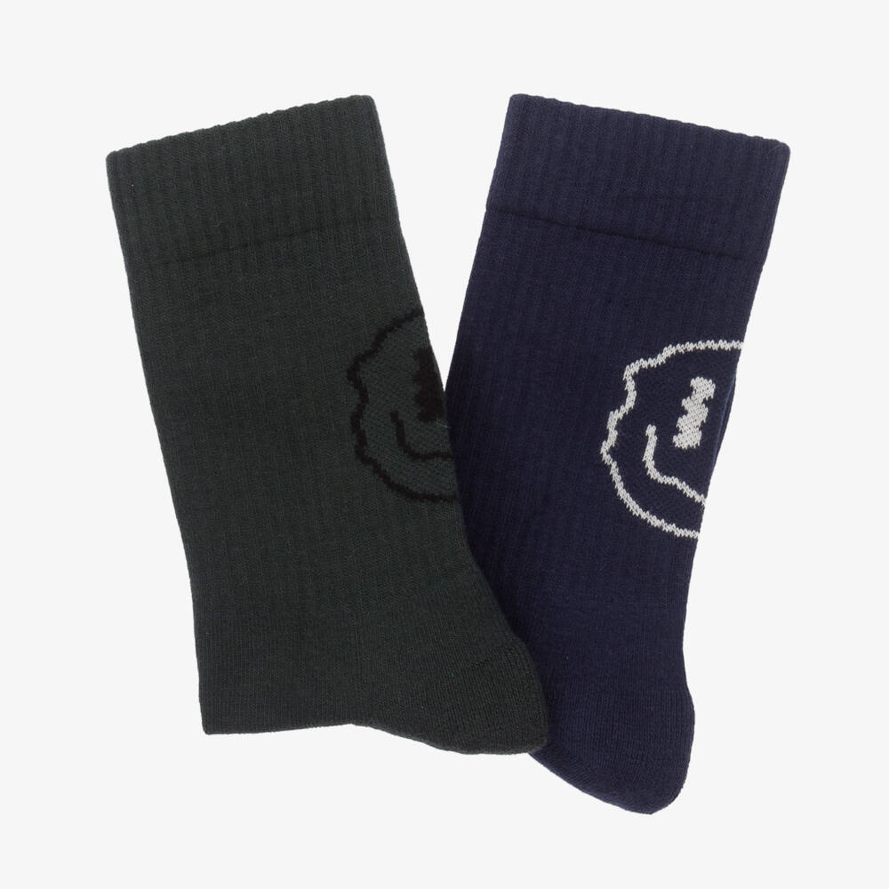 Molo-Boys Blue & Green Knit Socks Set | Childrensalon Outlet