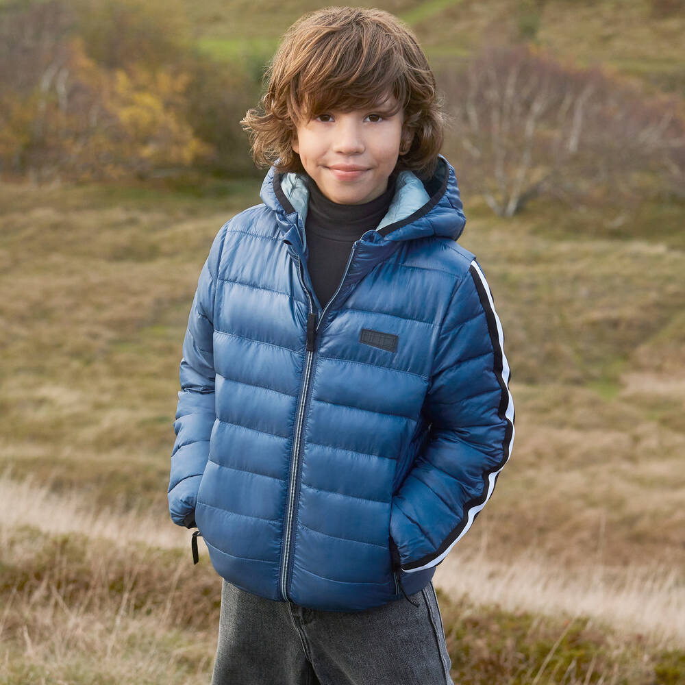 Boys blue clearance puffer jacket
