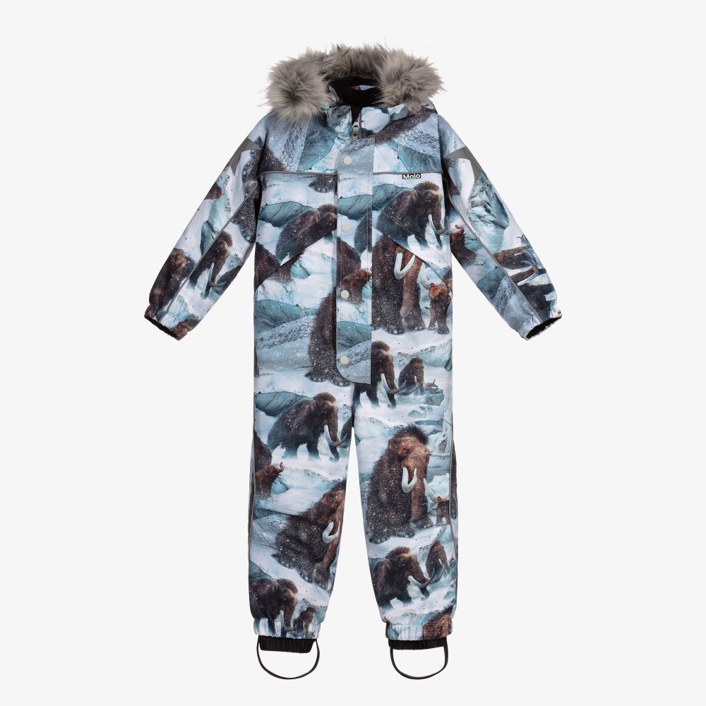 Molo-Голубой зимний комбинезон с мамонтами для мальчиков | Childrensalon Outlet