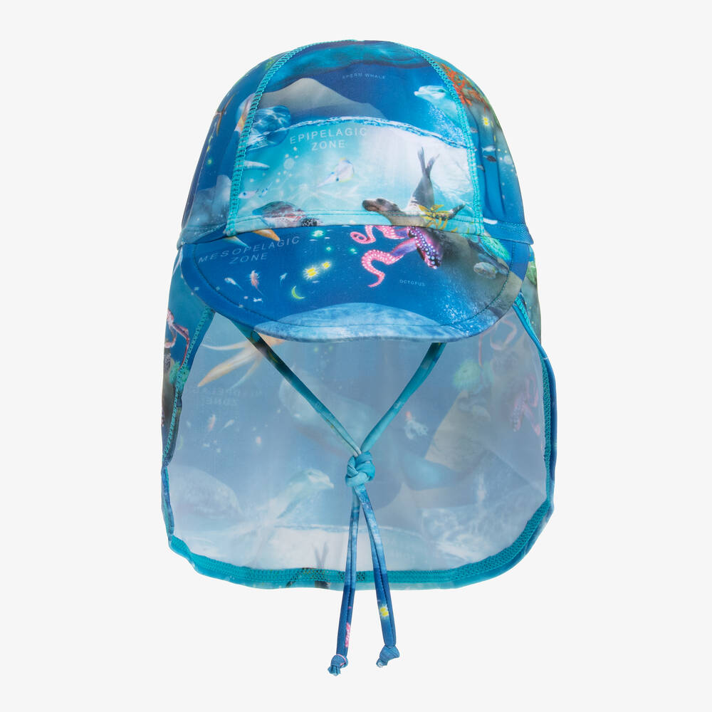 Molo-Boys Blue Ocean Swim Hat (UPF50+) | Childrensalon Outlet