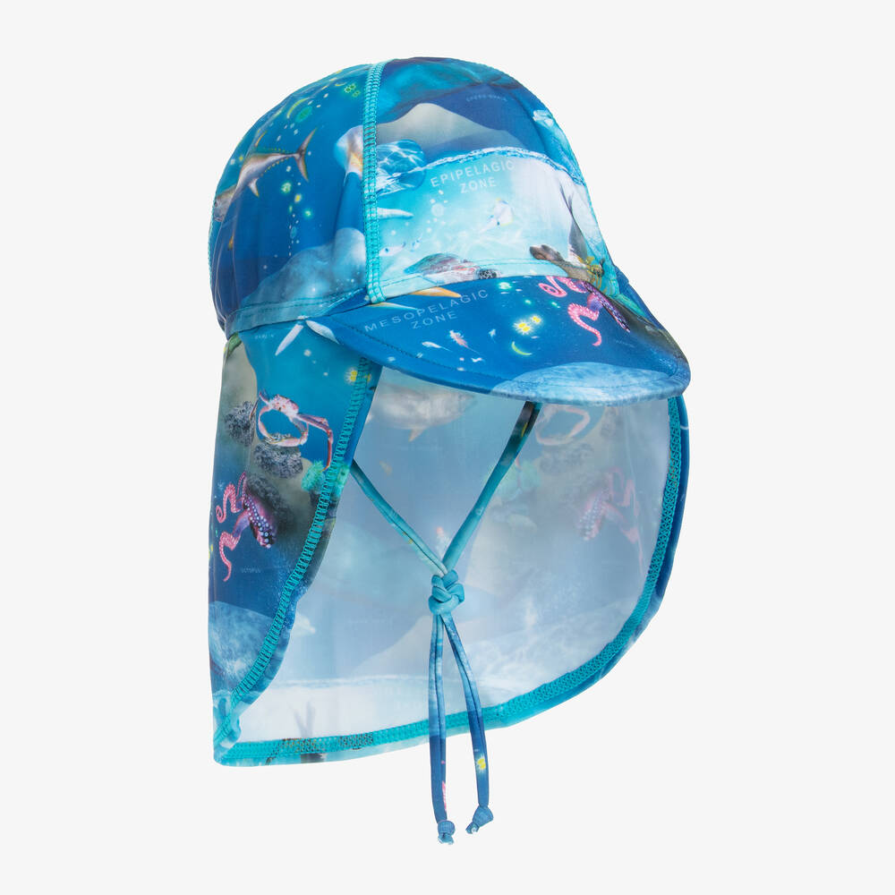 Molo-Boys Blue Ocean Swim Hat (UPF50+) | Childrensalon Outlet