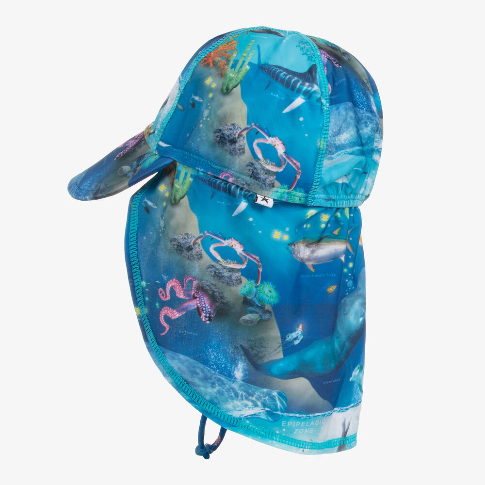 Molo-Boys Blue Ocean Swim Hat (UPF50+) | Childrensalon Outlet