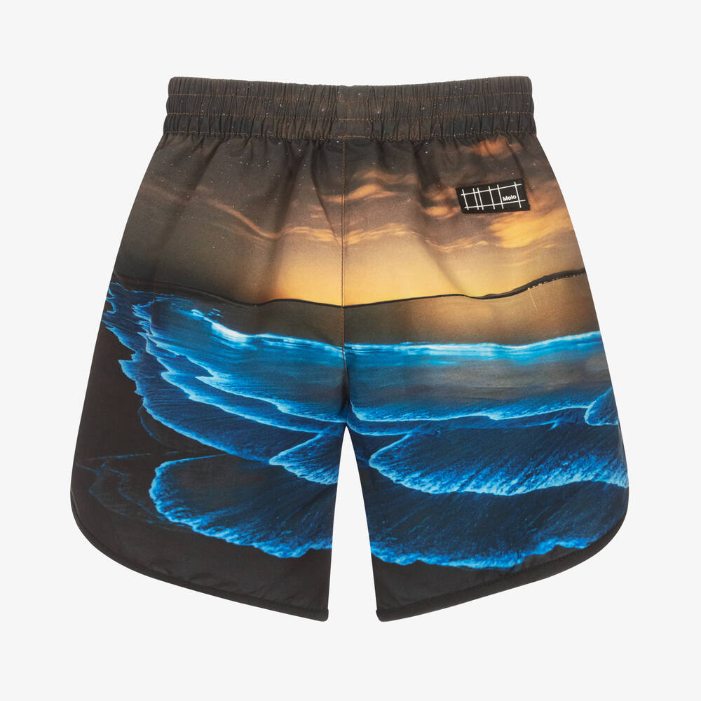 Molo-شورت سباحة لون أزرق وبني للأولاد (UPF50+) | Childrensalon Outlet