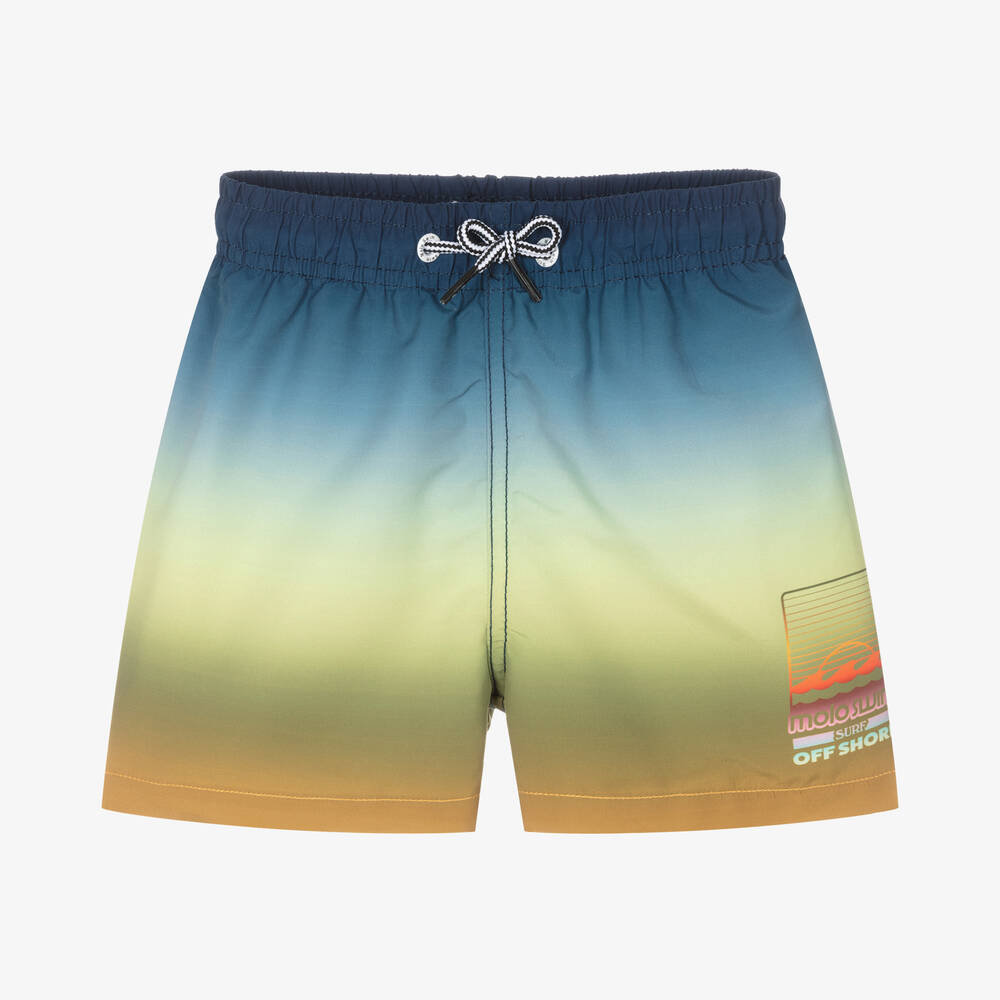 Molo - Boys Blue Ombré Swim Shorts (UPF50+) | Childrensalon