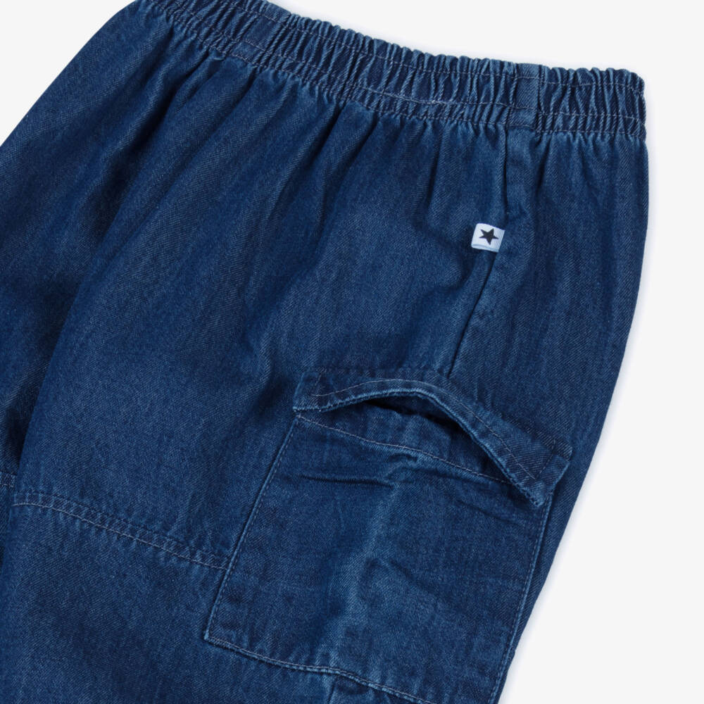 Molo-Boys Blue Organic Cargo Trousers | Childrensalon Outlet