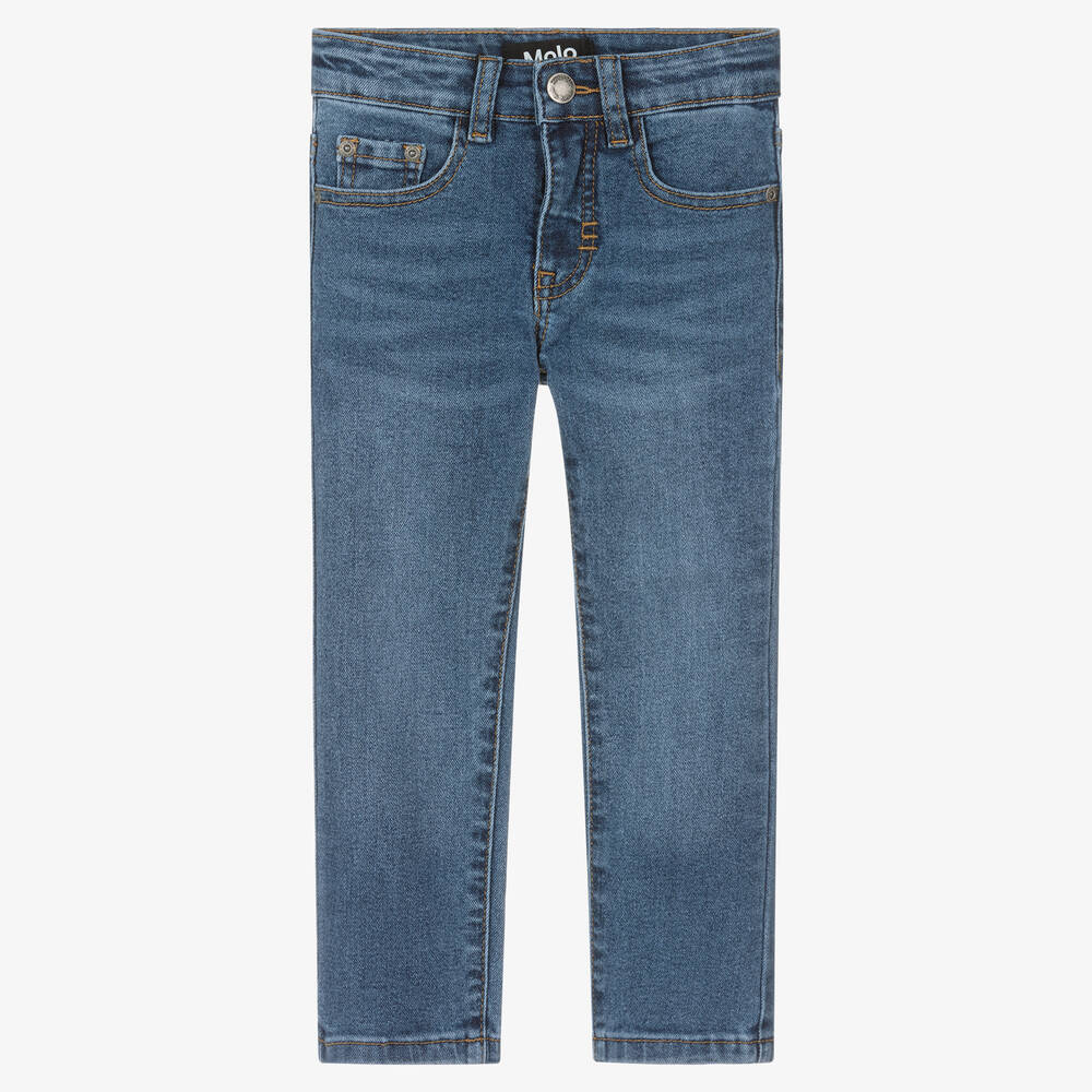 Molo - Boys Blue Organic Cotton Denim Jeans | Childrensalon
